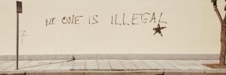 No One Is Illegal Graffiti